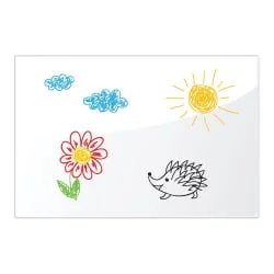 Доска магнитно-маркерная стеклянная BRAUBERG 60х90 см Белая