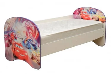 Кровать детская с фотопечатью без ящика 800*1900 Тачки