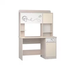 Компьютерный стол с ящиками Котофей Ясень шимо светлый Вайс Белый