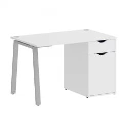 Стол письменный HOME OFFICE VR.SP-3-118.1.A Белый Бриллиант/Серый металл