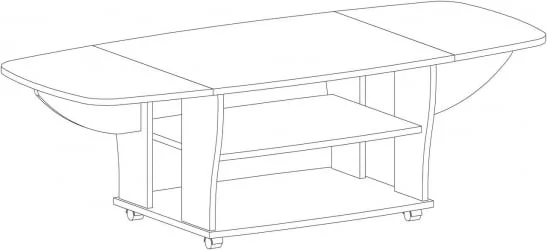Стол журнальный 6-0212 Венге/Дуб Млечный