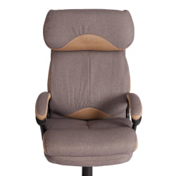 Кресло DUKE ткань рогожка Nice, мокко (серо-бежевая) / сетка бронза, TW-21