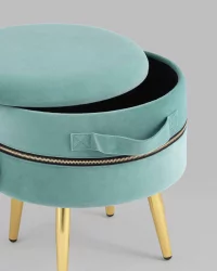 Банкетка Тильда с ящиком велюр Мятный