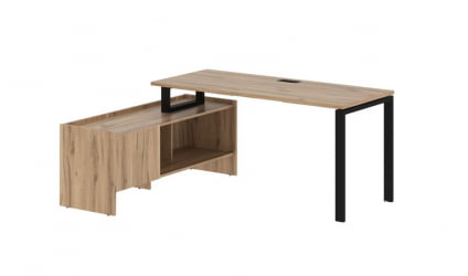 Стол с тумбой EDIS EUCT 17614 Дуб Денвер светлый Черный