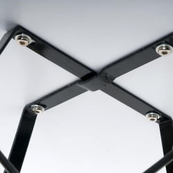 Круглый стол CINDY NEXT (mod. 70-80 MDF) металл/мдф/бук, D80х75см, белый/натуральный