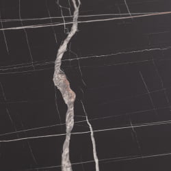 Стол MALTIDO ЛДСП/HPL/металл, 130 х 75+30 х 75 см, Мрамор черный/черный