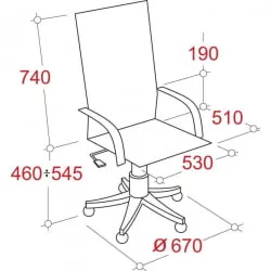 Кресло руководителя Echair-534 TL 342970 Черное