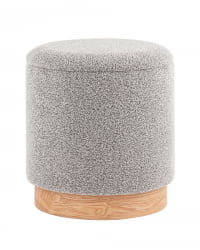 Пуф с ящиком Холли S букле серый