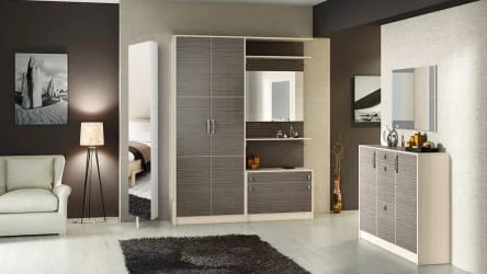 Распашной шкаф в гостиную Lupo Белый