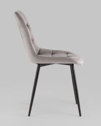 Стул Флекс Нев велюр светло-серый 2шт / New