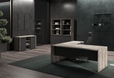 Стол руководителя MORRIS TREND MST 189 Сосна Нордик Антрацит