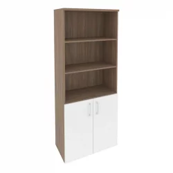 Шкаф высокий широкий (2 низких фасада ЛДСП) ОНИКС О.СТ-1.1 Дуб Аризона/Белый / ONIX O.ST-1.1