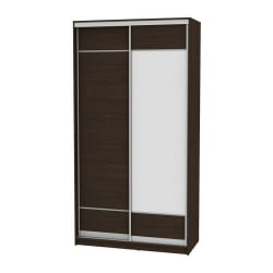 Черный шкаф-купе B-220х120х60-3(Венге-D7D8)