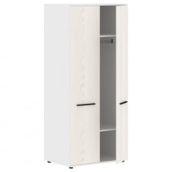 Гардероб ЕДИС ЕCВС 85 Ясень Траун Черный Белый / EDIS ECWS