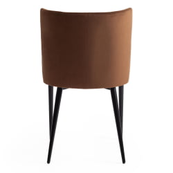 Стул MANTRA (mod. 713) ткань/металл, 49х61х82 см, высота до сидения 49 см, коричневый barkhat 11/черный