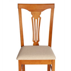 Стул Гермес/ Hermes дерево гевея, 43х49х94см, Espresso, ткань бежевая (S178-4)