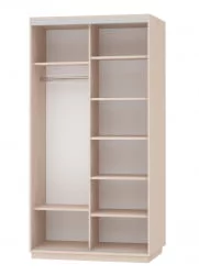 Шкаф-купе двухдверный Экспресс Дуо Медиум 1200х2200h Белый снег