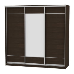 Шкаф-купе B-230х235х60-3(Венге-D7D8D7)