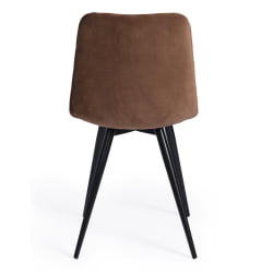 Стул CHILLY (mod. 7095-1) ткань/металл, 45x53х88 см, высота до сиденья 50 см, коричневый barkhat 12/черный