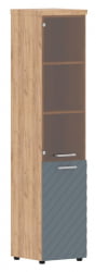 Шкаф колонка комбинированная с топом (правый) Torr LUX TLHC 42.2 R Дуб Бофорд Серо-голубой