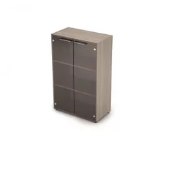 Шкаф средний со стеклом TAIM-MAX 4Ш.017.3 Шамони светлый