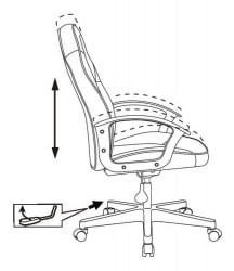 Кресло игровое Zombie 11LT Черный/красный