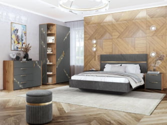 Стеллаж торцевой (лев/прав) Монако 902.17 Дуб Вотан Графит