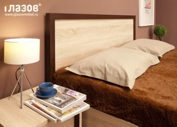 Кровать (1600) BAUHAUS 2 Дуб Сонома/Орех шоколадный(спальня)