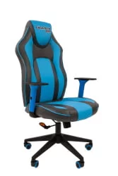 Кресло для геймеров CHAIRMAN GAME 23 Серый-голубой