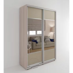 Шкаф-купе в коридор Акцент-Дуэт КЛ 1400х600 Ясень шимо светлый