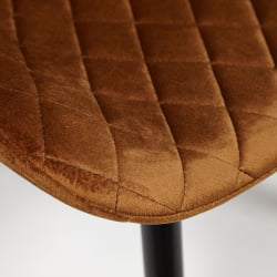 Стул QUINCY (mod. 8272) металл/ткань, 49х53х84,5 см, коричневый (G-062-61)/черный