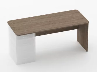 Стол прямой под встроенную тумбу Glassy 1.101.16Л Дуб Верцаска