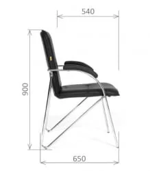 Кресло посетителя CHAIRMAN 850 Terra 118 черный