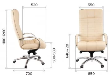 Кресло руководителя Атлант АЛ М кожа Черный / Atlant AL M