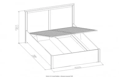 Кровать с ящиком Sherlock 43.2 Орех шоколадный (спальня)