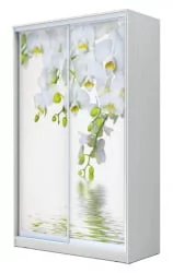 Шкаф-купе белый Хит-24-17-77 Орхидея Белая шагрень