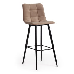 Стул барный CHILLY (mod.7095б) ткань/металл, 53х44х104 см, высота до сиденья 76 см, бежевый barkhat 5/черный
