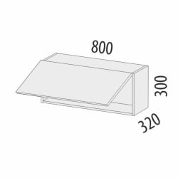 Антресоль (с системой плавного закрывания) Дакота 103.100