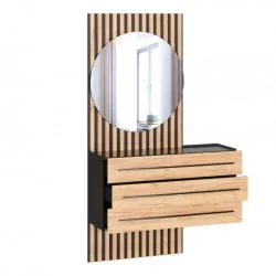 Прихожая в коридор современная Неаполь №1 Черный Дуб Золотой