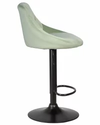 Стул барный DOBRIN LOGAN BLACK Мятный велюр MJ9-87