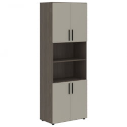 Шкаф с 2 комплектами глухих малых дверей VELION VHCS 80.4 Аметист Дуб Сильвер