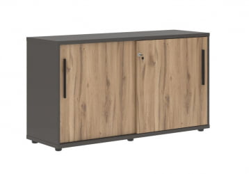 Шкаф с дверьми-купе EDIS ELC 1343 Дуб Денвер светлый Черный Мокко