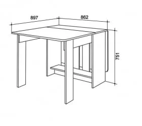 Стол-книжка ПВХ Дуб сонома