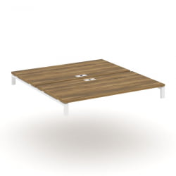 Двойной стол надставка на две опорные тумбы CONCEPT CN.DSN-007 Сандал Янтарный Белый