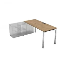 Стол рабочий, прямолинейный три опоры, левый GLOSS LINE НСТЛ-П.975 Teakwood