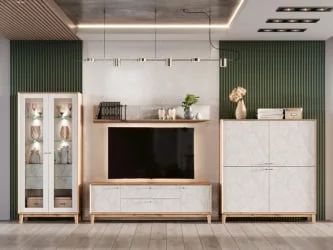 ТВ тумба Ройбен ЛД 640.030.000 Дуб золотой Белый