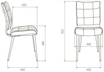 Стул для кухни Бюрократ KF-4 Серо-голубой Light 28