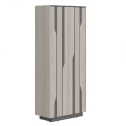 Шкаф высокий Line СФ-574204 Дуб серый Черный графит