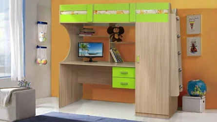 Уголок школьника №2 Ясень шимо светлый/Лайм