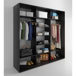 Шкаф-купе 3-х дверный Акцент-Вера ДР 2400х600 Венге